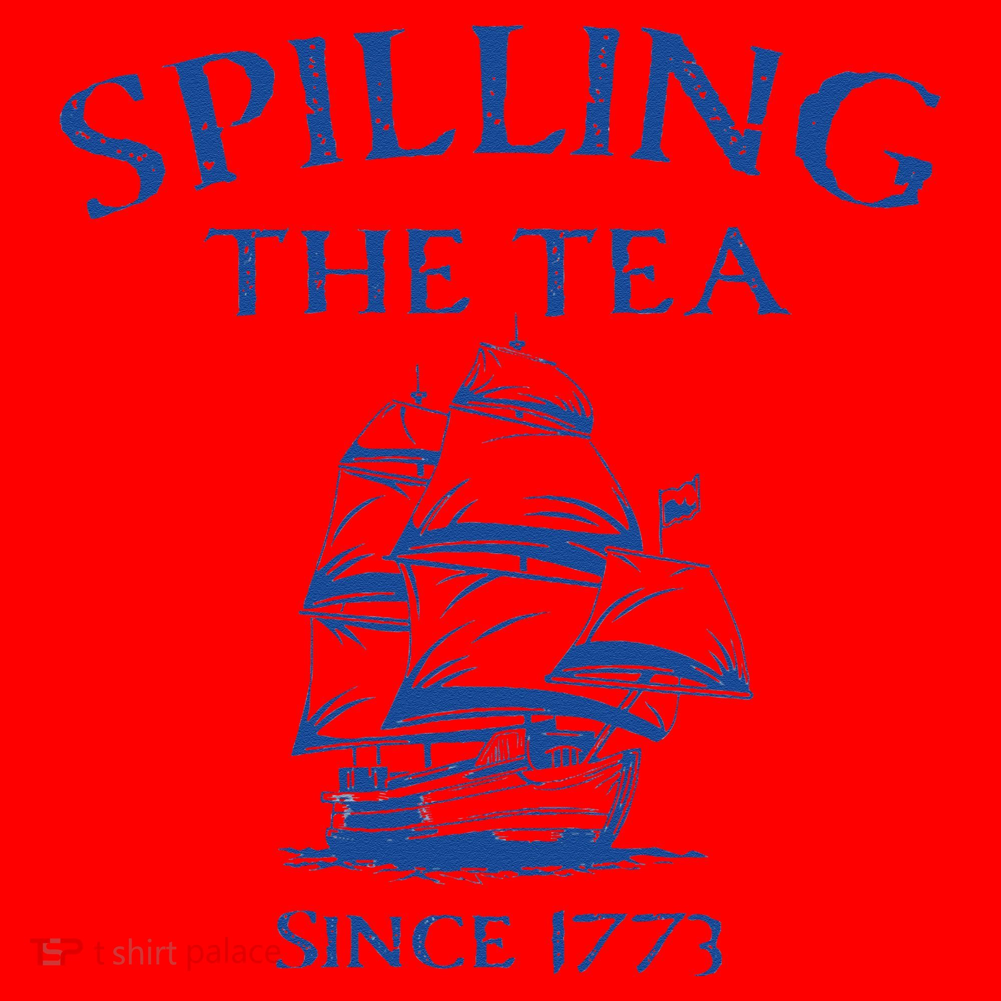 Spilling The Tea Since 1773 4th Of July Santa Hat
