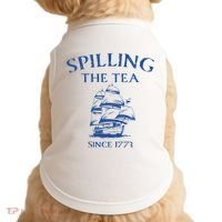Spilling The Tea Since 1773 4th Of July Doggie Tank thumb 0