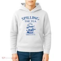 Spilling The Tea Since 1773 4th Of July Kids Hoodie thumb 4