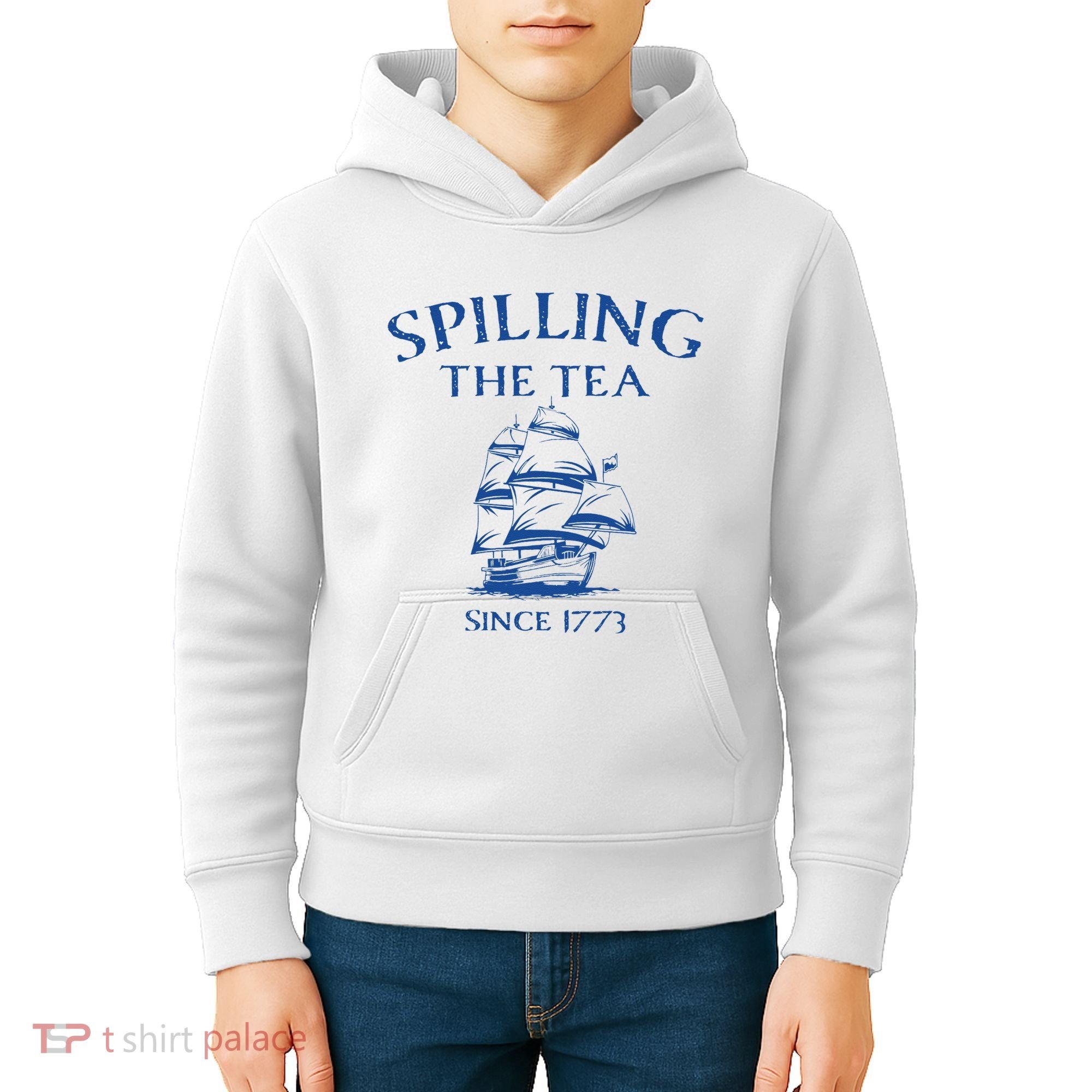 Spilling The Tea Since 1773 4th Of July Kids Hoodie