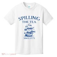 Spilling The Tea Since 1773 4th Of July Kids T-Shirt thumb 0
