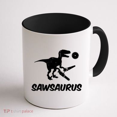 Sawsaurus TRex Tyrannosaurus Rex Funny Coffee Mug back