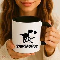Sawsaurus TRex Tyrannosaurus Rex Funny Coffee Mug thumb 3