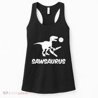 Sawsaurus TRex Tyrannosaurus Rex Funny Women's Tank Top thumb 0