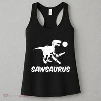 Sawsaurus TRex Tyrannosaurus Rex Funny Women's Tank Top thumb 3
