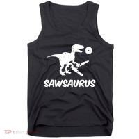 Sawsaurus TRex Tyrannosaurus Rex Funny Tank Top thumb 0