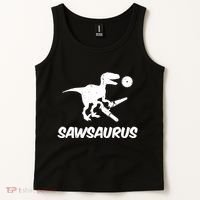 Sawsaurus TRex Tyrannosaurus Rex Funny Tank Top thumb 2