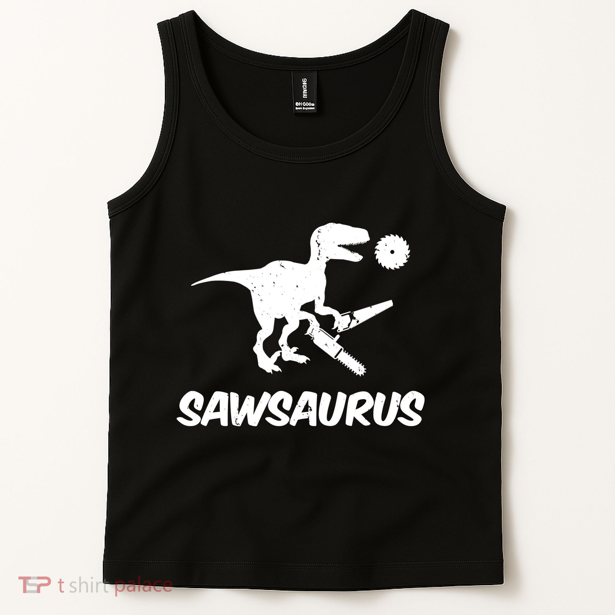 Sawsaurus TRex Tyrannosaurus Rex Funny Tank Top
