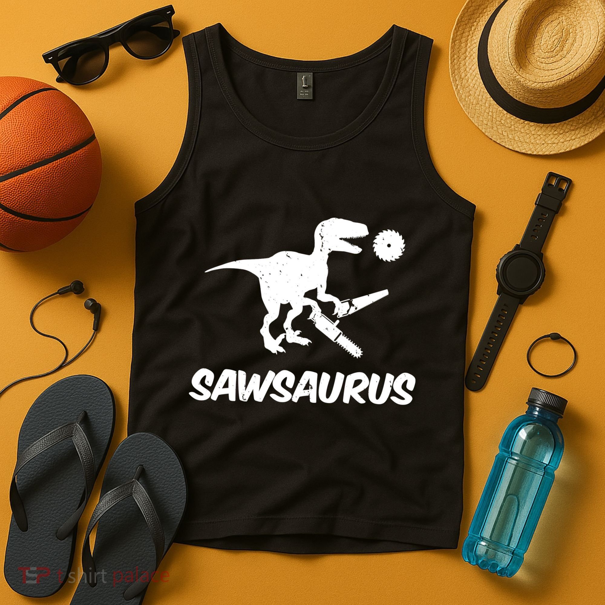 Sawsaurus TRex Tyrannosaurus Rex Funny Tank Top