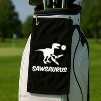 Sawsaurus TRex Tyrannosaurus Rex Funny Golf Towel thumb 2