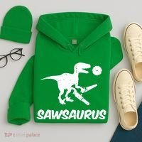 Sawsaurus TRex Tyrannosaurus Rex Funny Hoodie thumb 4