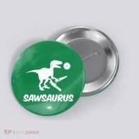 Sawsaurus TRex Tyrannosaurus Rex Funny Button thumb 0