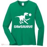 Sawsaurus TRex Tyrannosaurus Rex Funny Women's Long Sleeve Shirt thumb 0