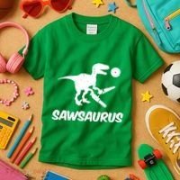 Sawsaurus TRex Tyrannosaurus Rex Funny Kids T-Shirt thumb 3
