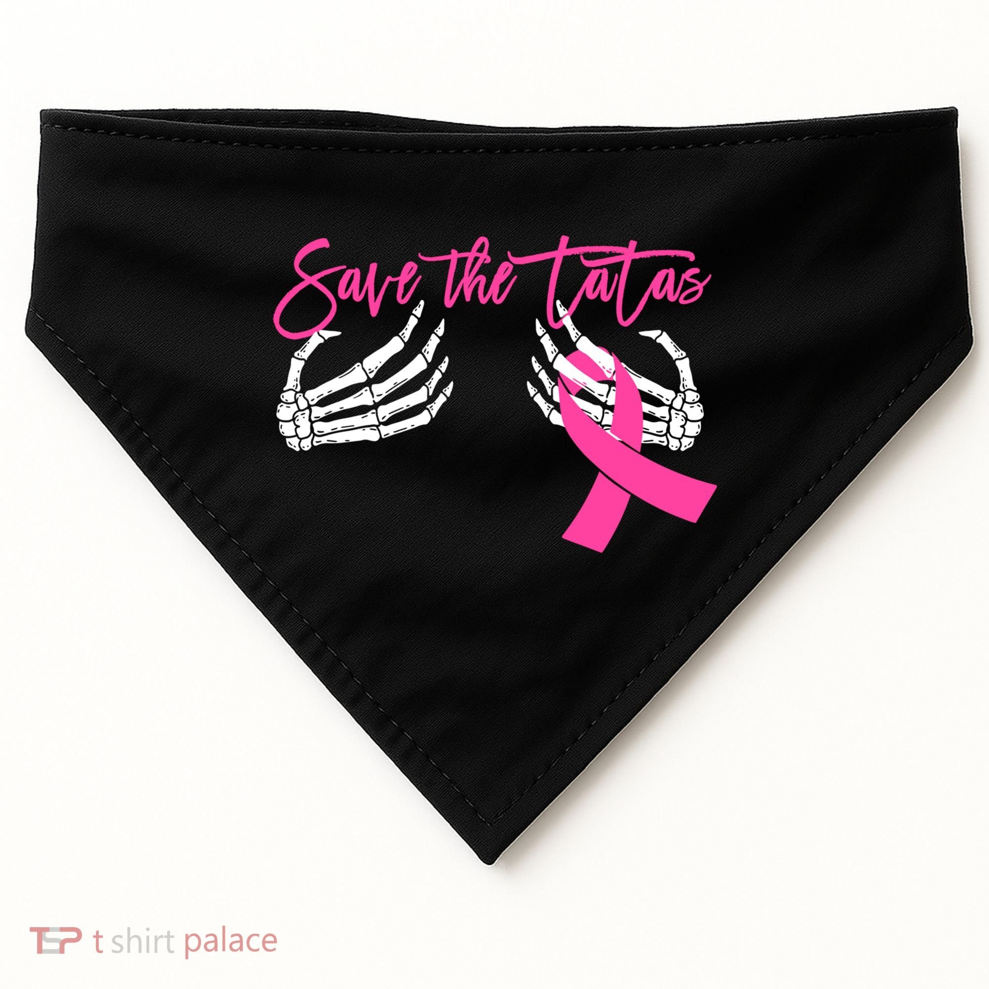 Save The Tatas Breast Cancer Awareness Gift USA-Made Doggie Bandana