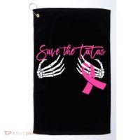 Save The Tatas Breast Cancer Awareness Gift Golf Towel thumb 0