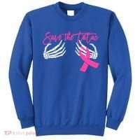 Save The Tatas Breast Cancer Awareness Gift Sweatshirt thumb 0