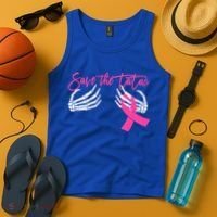 Save The Tatas Breast Cancer Awareness Gift Tank Top thumb 4