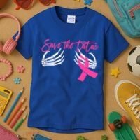 Save The Tatas Breast Cancer Awareness Gift Kids T-Shirt thumb 3