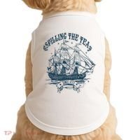 Spilling The Tea Since 1773 America Freedom Doggie Tank thumb 0