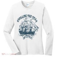 Spilling The Tea Since 1773 America Freedom Women's Long Sleeve Shirt thumb 0