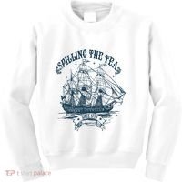 Spilling The Tea Since 1773 America Freedom Kids Sweatshirt thumb 0