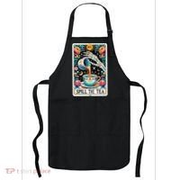 Spill The Tea Funny Tarot Card Sarcastic Skeleton Apron thumb 0