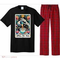 Spill The Tea Funny Tarot Card Sarcastic Skeleton Pajama Set thumb 0