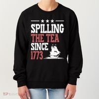 Spilling The Tea Since 1773 Funny History Teacher Women's Sweatshirt thumb 0