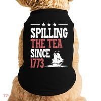 Spilling The Tea Since 1773 Funny History Teacher Doggie Tank thumb 0
