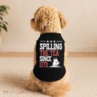 Spilling The Tea Since 1773 Funny History Teacher Doggie Tank thumb 2