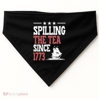 Spilling The Tea Since 1773 Funny History Teacher USA-Made Doggie Bandana thumb 0