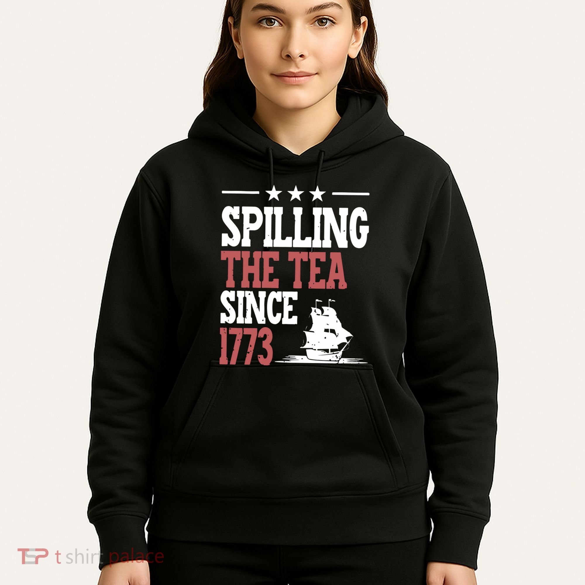 Spilling The Tea Since 1773 Funny History Teacher Hoodie