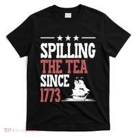 Spilling The Tea Since 1773 Funny History Teacher T-Shirt thumb 0