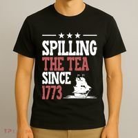 Spilling The Tea Since 1773 Funny History Teacher T-Shirt thumb 3