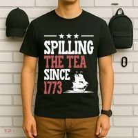 Spilling The Tea Since 1773 Funny History Teacher T-Shirt thumb 6