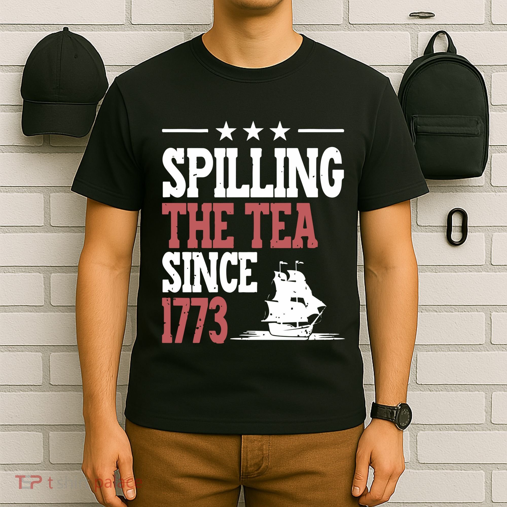 Spilling The Tea Since 1773 Funny History Teacher T-Shirt