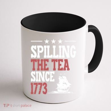 Spilling The Tea Since 1773 Funny History Teacher Coffee Mug back