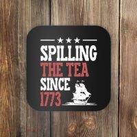 Spilling The Tea Since 1773 Funny History Teacher Coaster thumb 0