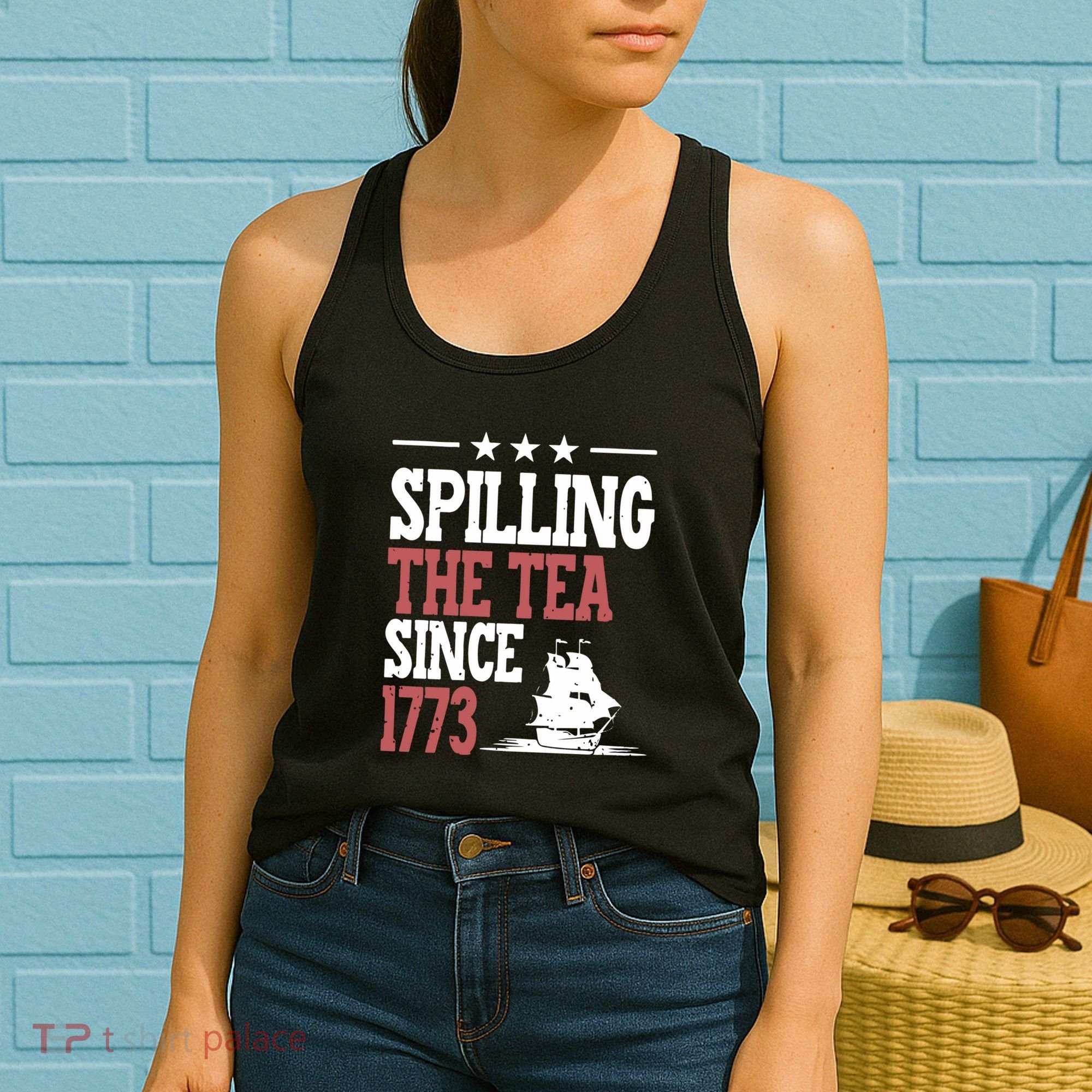 Spilling The Tea Since 1773 Funny History Teacher Women's Tank Top