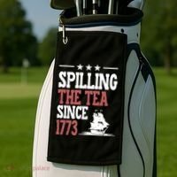Spilling The Tea Since 1773 Funny History Teacher Golf Towel thumb 2