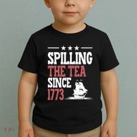 Spilling The Tea Since 1773 Funny History Teacher Toddler T-Shirt thumb 2
