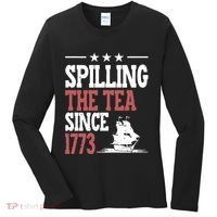 Spilling The Tea Since 1773 Funny History Teacher Women's Long Sleeve Shirt thumb 0