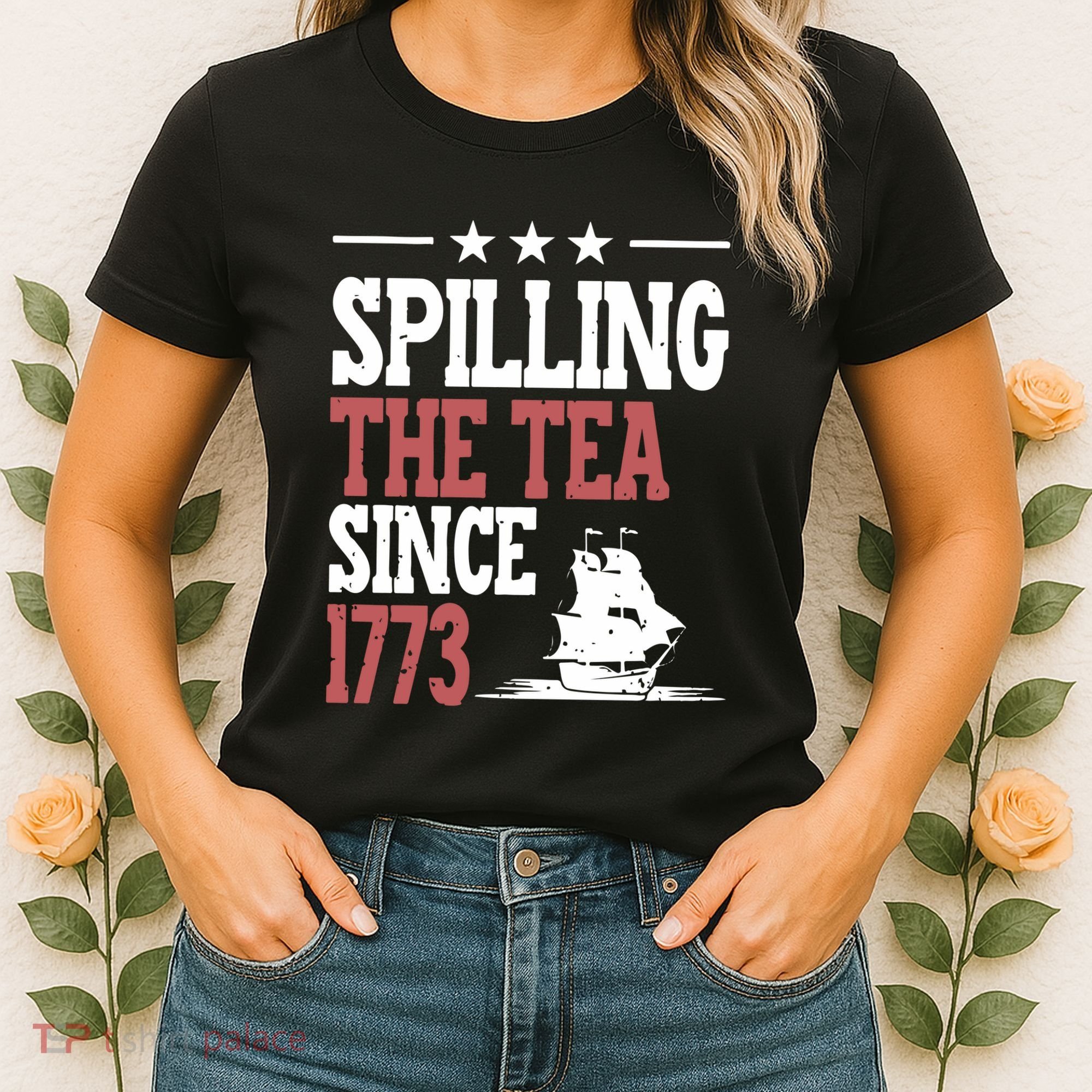 Spilling The Tea Since 1773 Funny History Teacher Women's T-Shirt