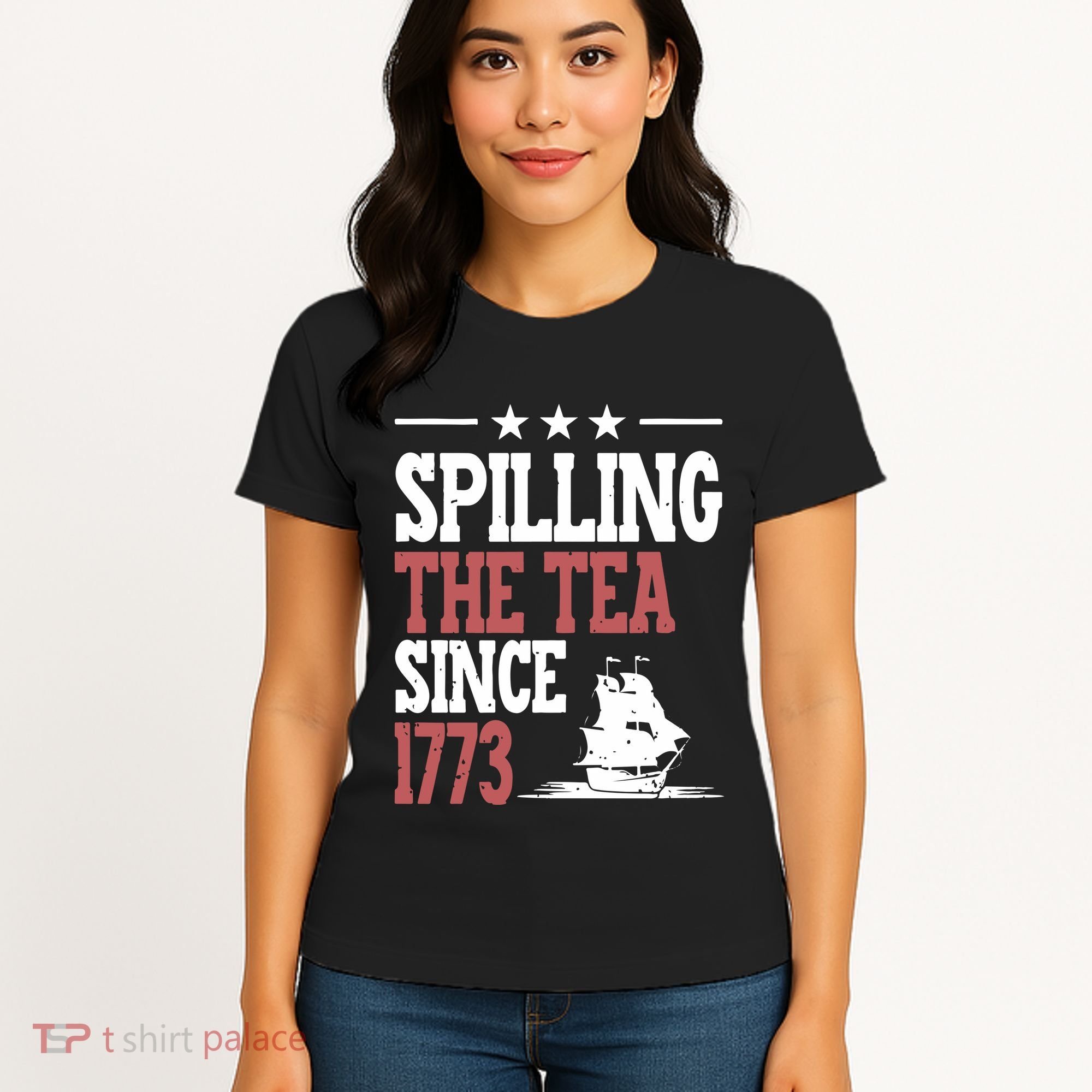 Spilling The Tea Since 1773 Funny History Teacher Women's T-Shirt