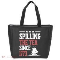 Spilling The Tea Since 1773 Funny History Teacher Tote Bag thumb 0