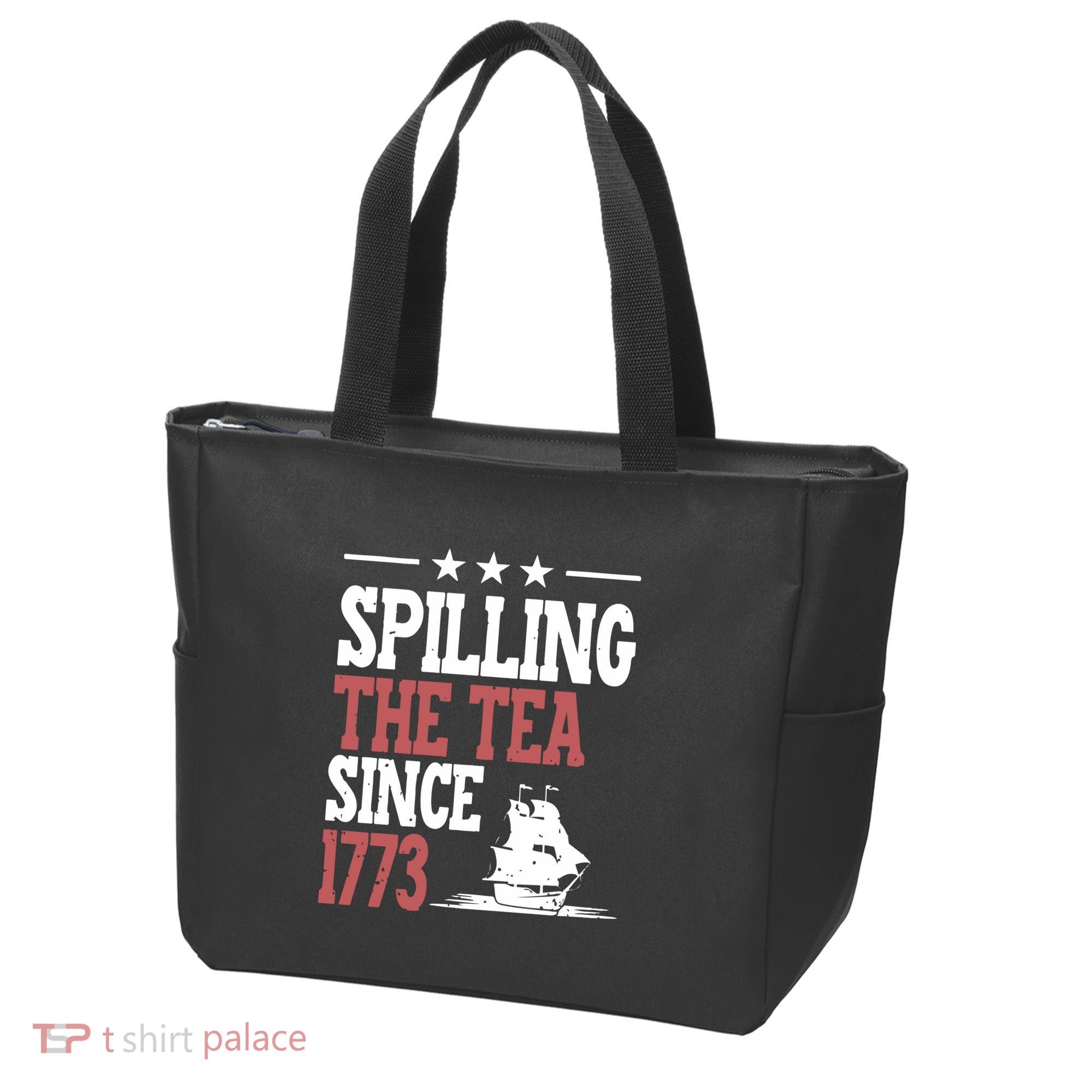 Spilling The Tea Since 1773 Funny History Teacher Tote Bag
