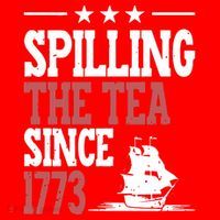 Spilling The Tea Since 1773 Funny History Teacher Santa Hat thumb 1