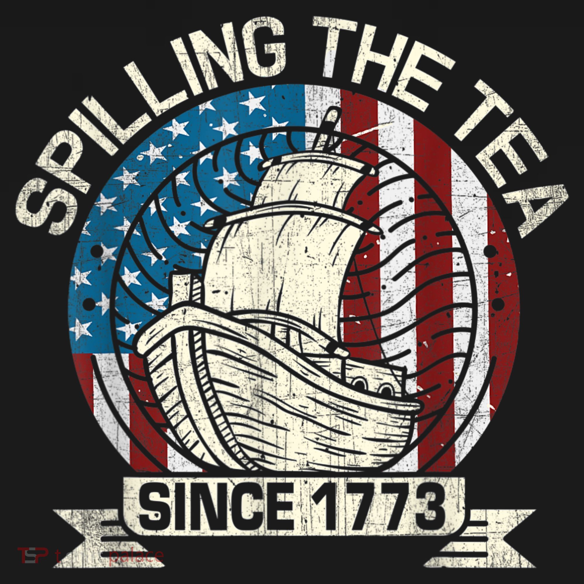 Spilling The Tea Since 1773 Patriotic Tea Party July 4th Bucket Hat