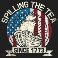 Spilling The Tea Since 1773 Patriotic Tea Party July 4th Beanie thumb 2